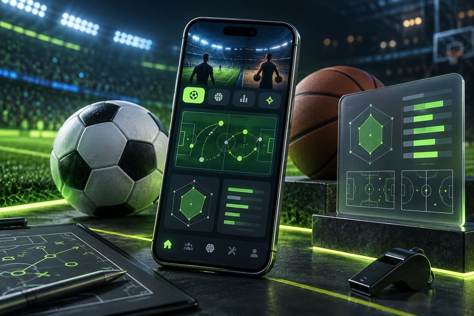 Match information and analysis · AI scenario illustration